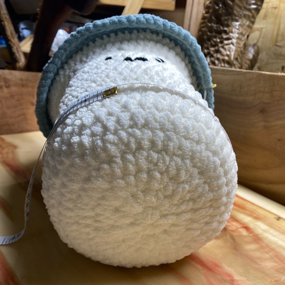 Handmade Crochet Mushroom Accent Pillow - Picture 6 of 8